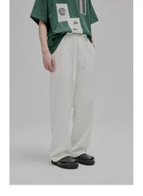 Tie Waist Straight Leg Knit Pants
