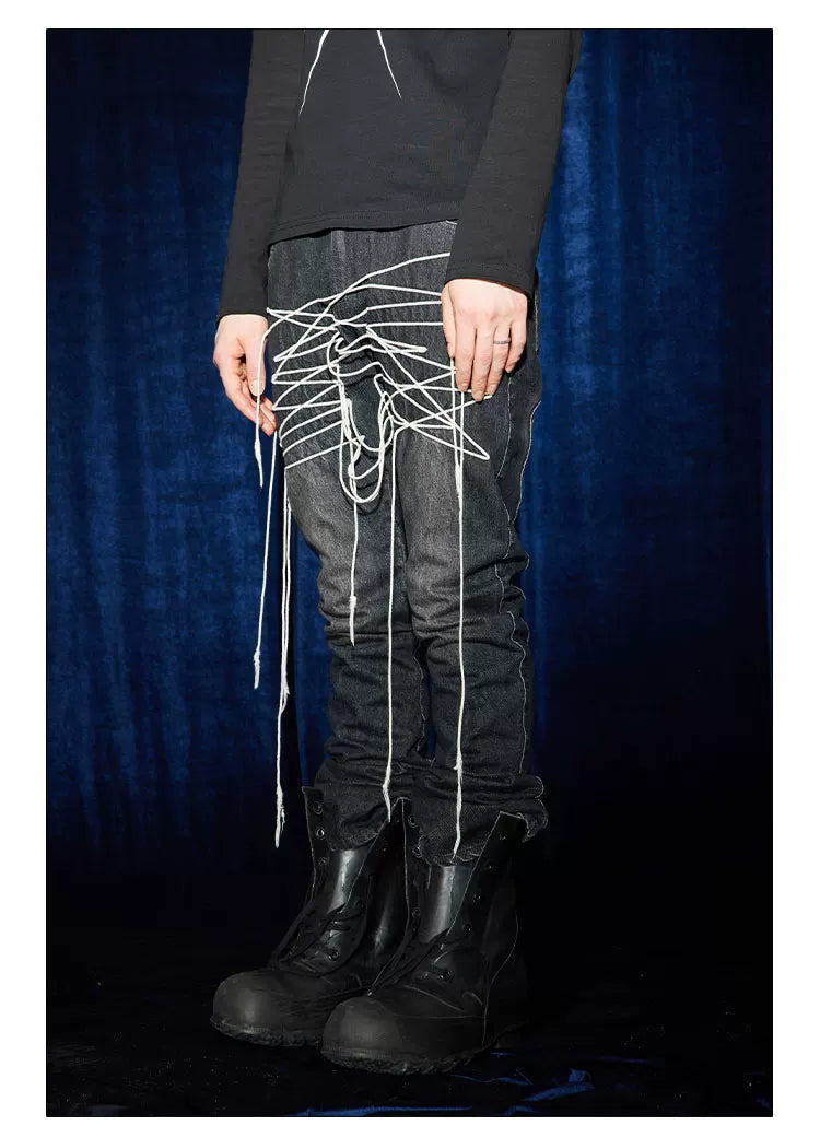 American Vintage Star Drawstring Stretch Jeans
