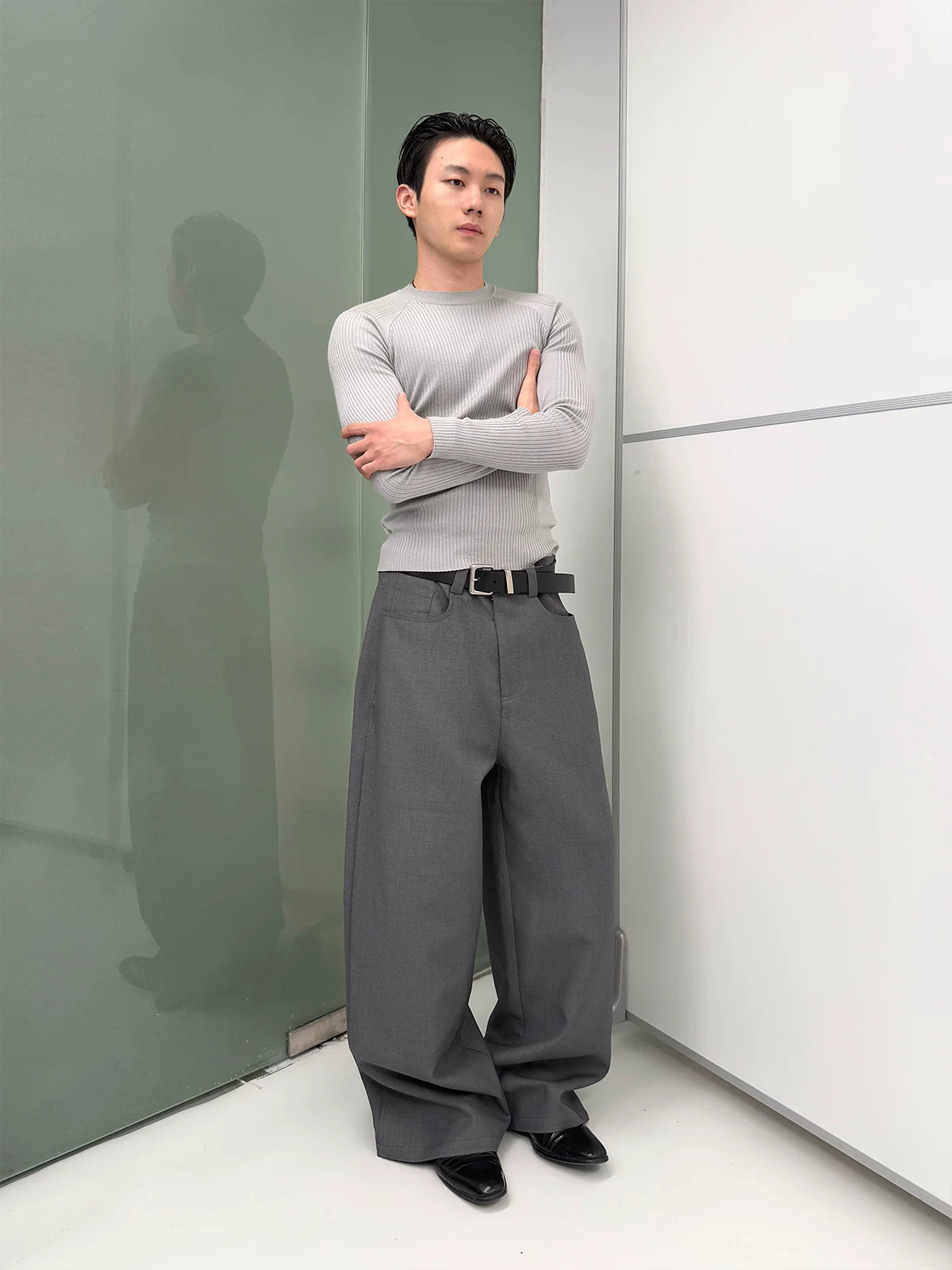 Lightweight Ribbed Knit Long Sleeve