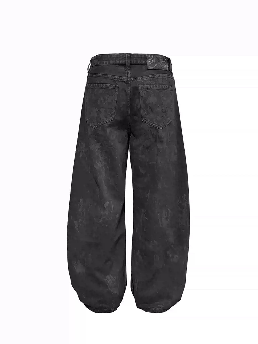 Vintage Washed Denim Banana Pants