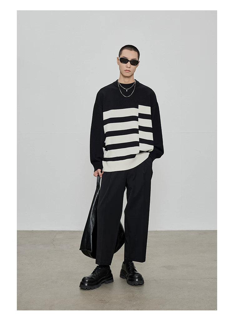 Casual Cropped Elastic Waist Pants