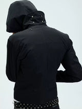 Short Detachable Hooded Waterproof Trench Coat