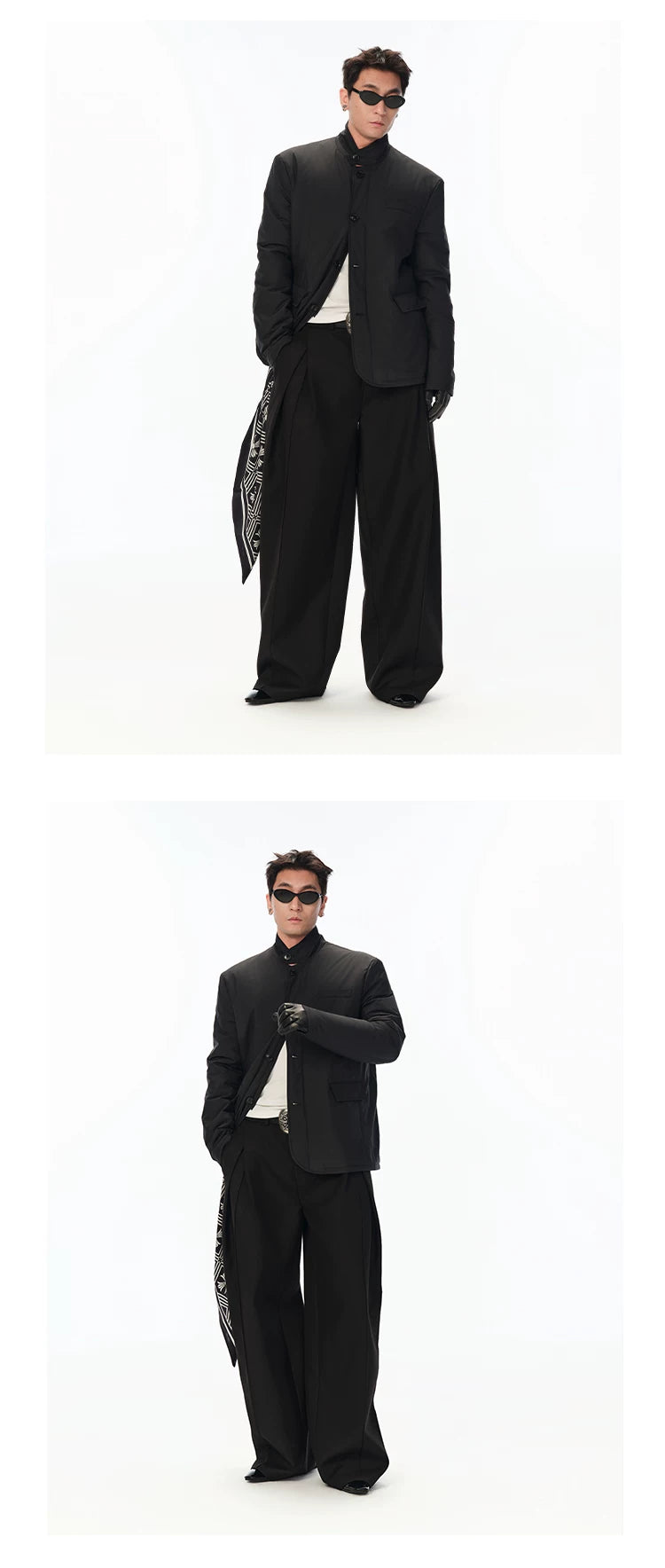 Lightweight Stand Collar Blazer Padded Coat