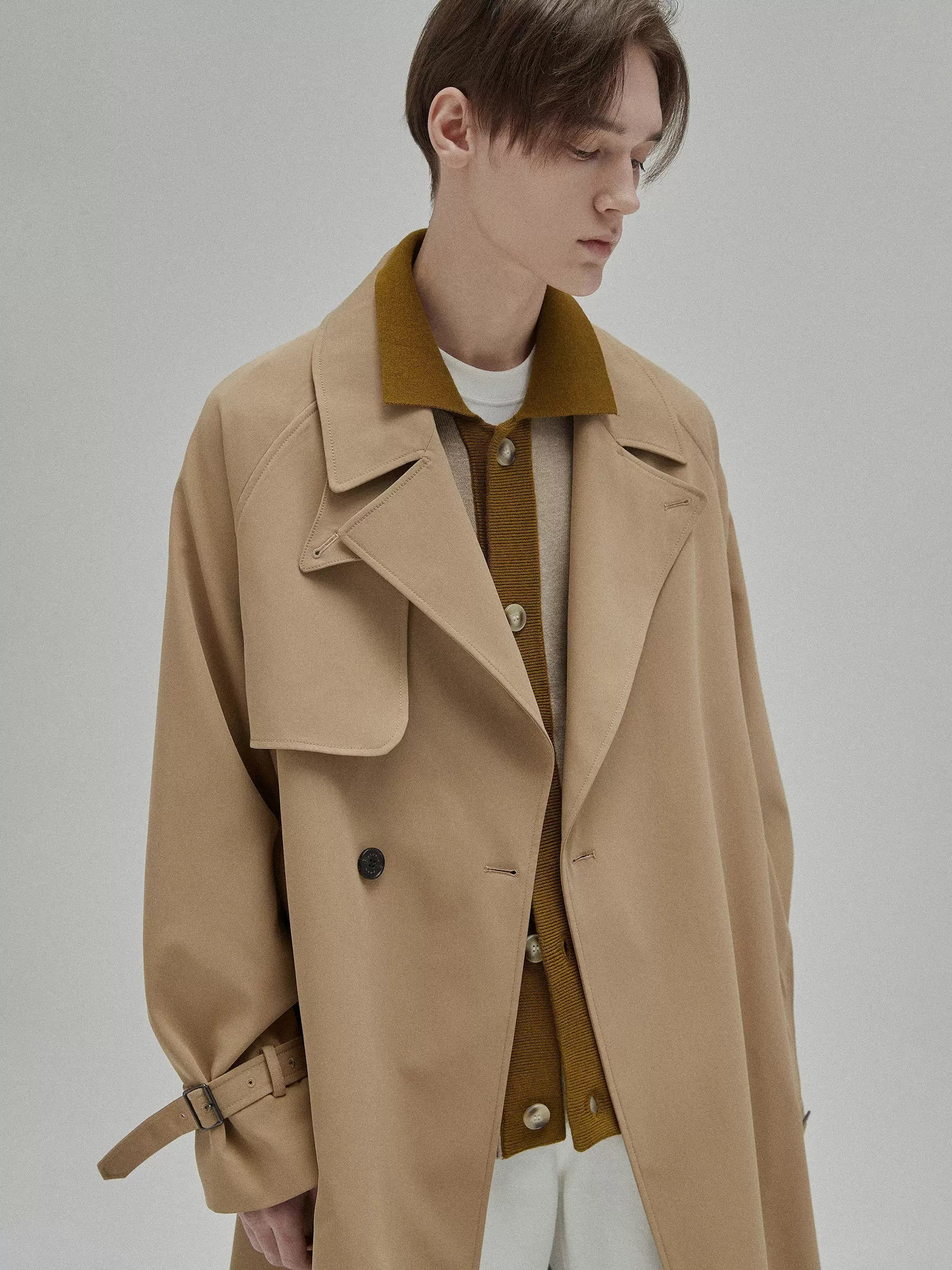Vintage Double Breasted Belted Trench Coat