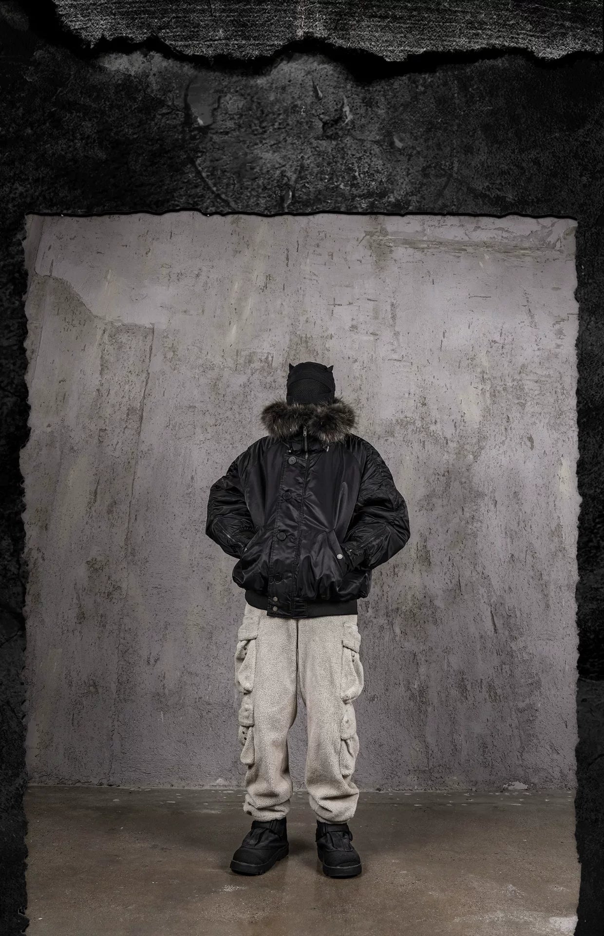 N-2B Nylon Raccoon Fur Flight Jacket