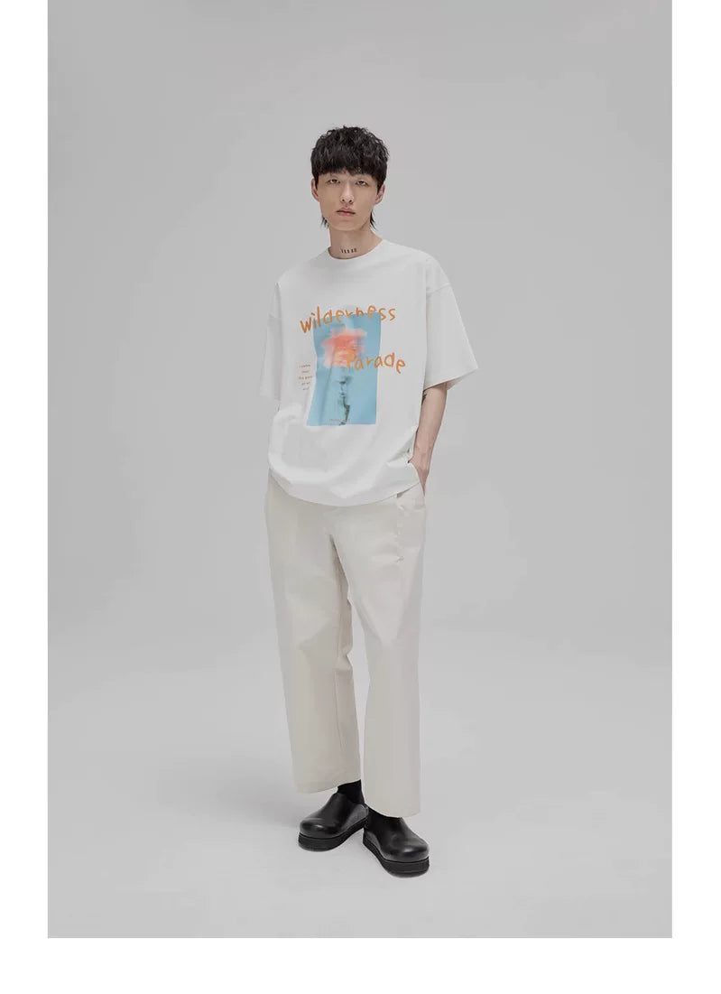 Graffiti Print Double Mercerized Tee