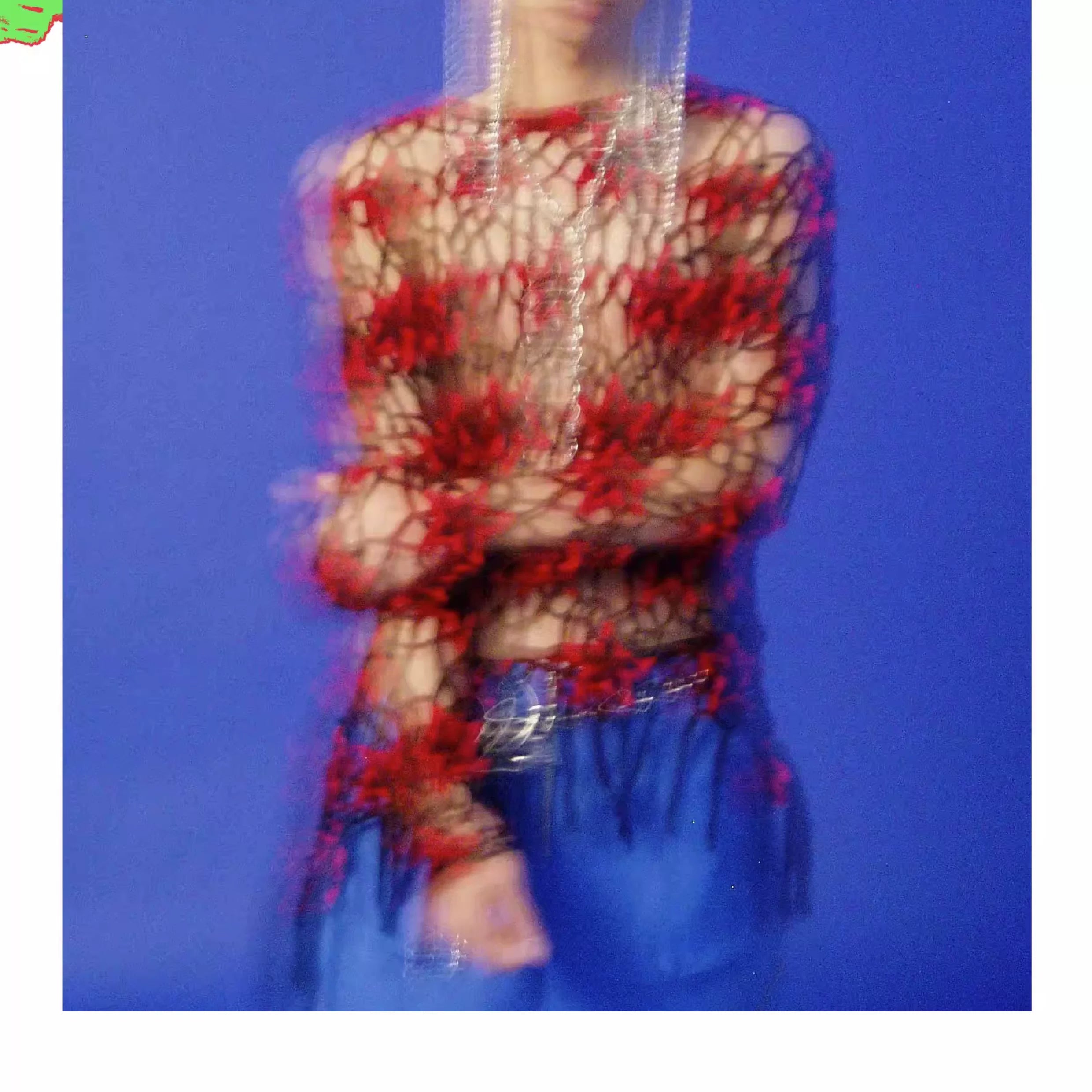 Oversized Y2K Star Mesh Sweater