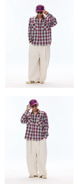 Oversized High-Waisted Curved Sweatpants
