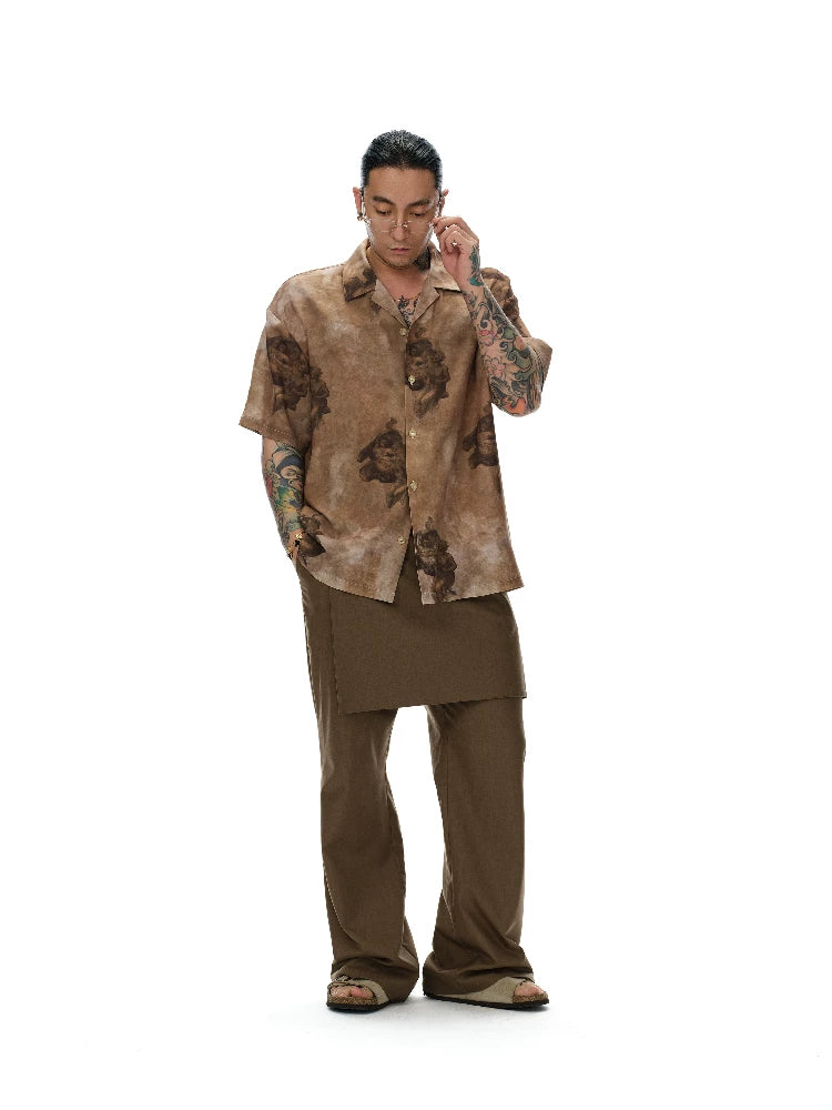 Sketch Portrait Cuban Collar Hawaiian Shirt