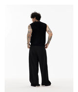 Black Sleeveless Knit Vest