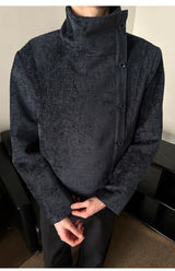 Vintage Irregular Floral Textured Fencing Jacket