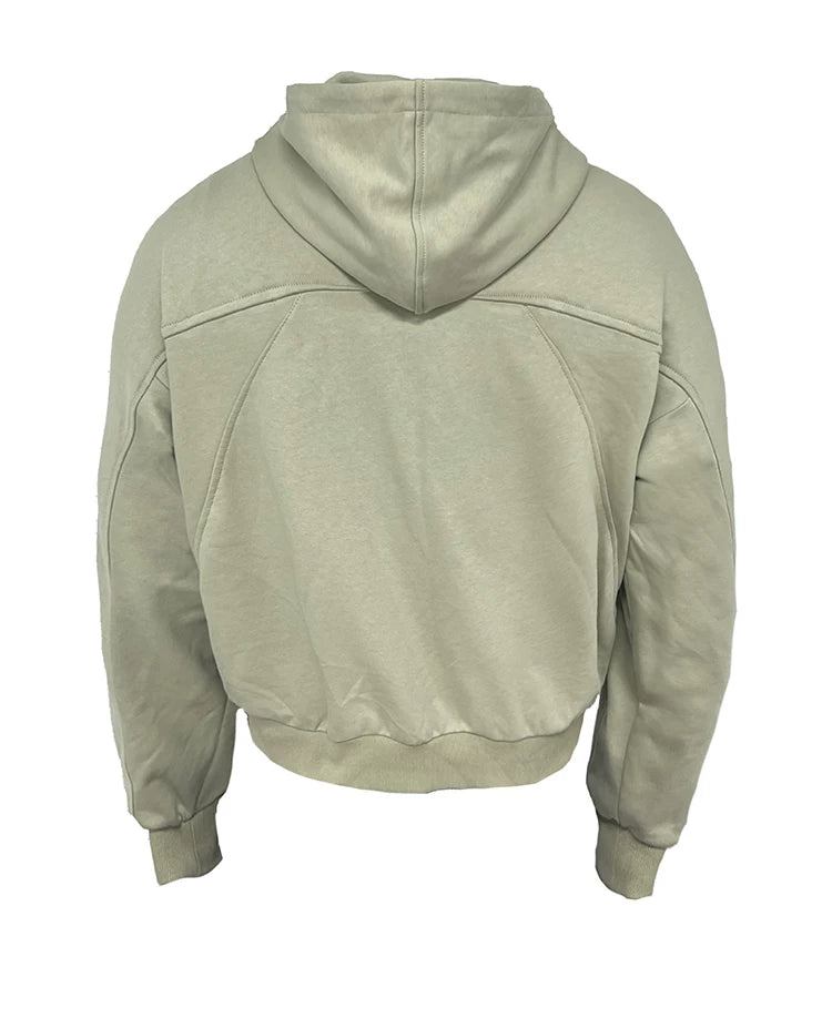 Deconstructed Boxy Fit Zip Hoodie