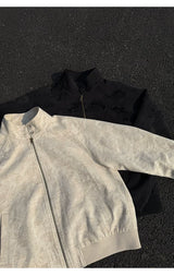 Men's Linen Floral Jacquard Harrington Jacket