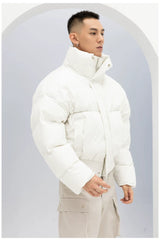 Men's Black White Gray Puffer Jacket