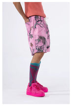 Men's Loose Drawstring Graffiti Beach Shorts