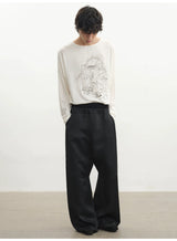 Piano Print Long Sleeve Top
