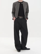 Wrinkle Free Straight Wool Dress Pants