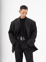 Men's Oversized Dark Apricot Padded Blazer