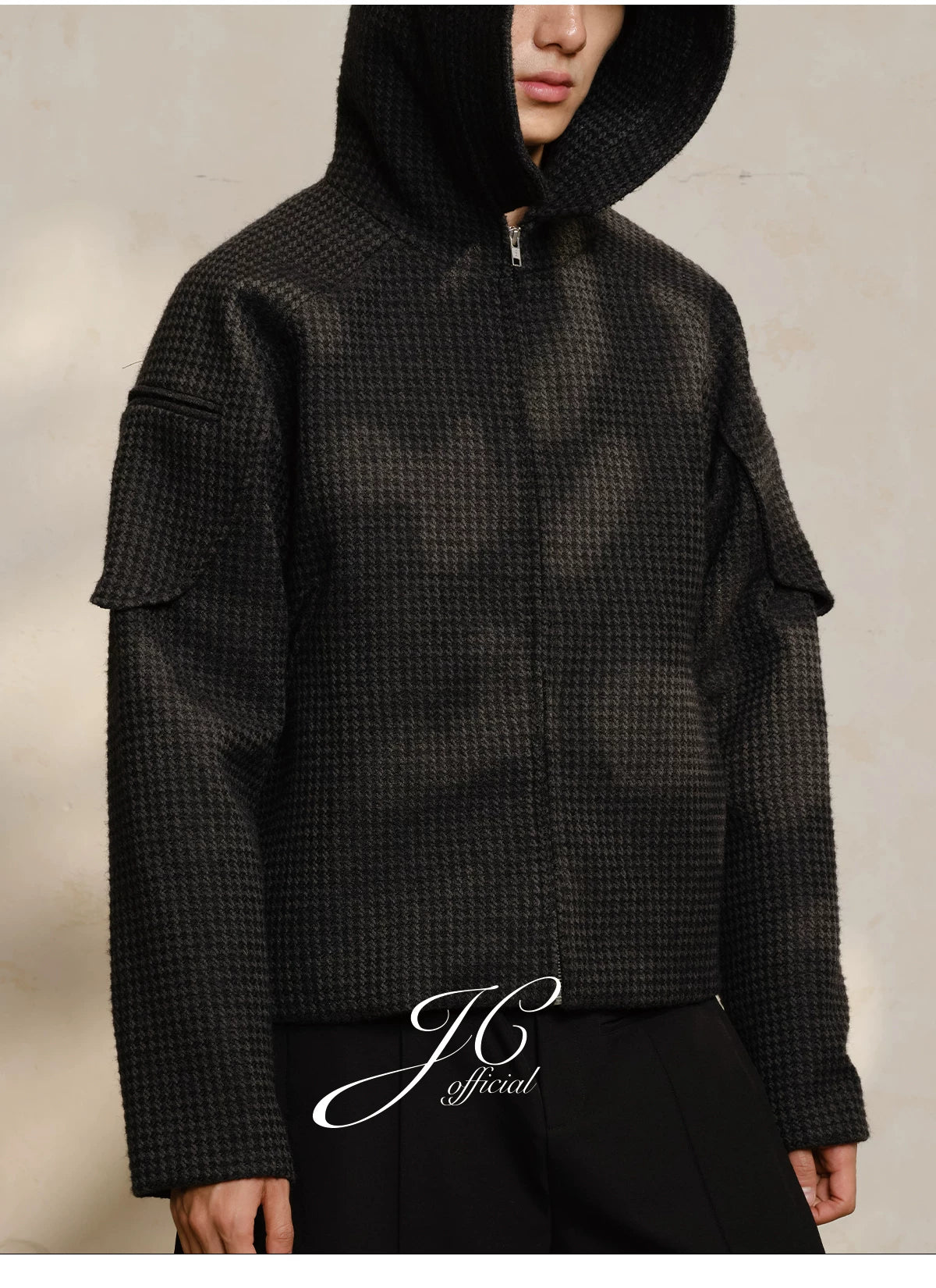 Black Hooded Zip Bee Keeper Jacket