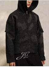 Black Hooded Zip Bee Keeper Jacket