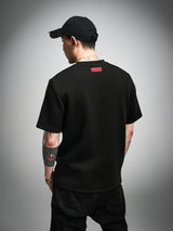 Black Boxy Short Sleeve Modal Tee