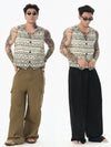 Fair Isle Skeleton Print Vest
