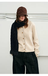 Thick Warm Cable Knit Tassel Scarf