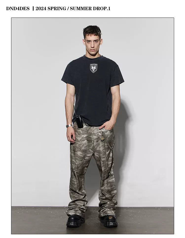 American Cleanfit Vintage Washed Badge Tee