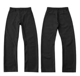 Matte Black Wrinkle-Resistant Dress Pants