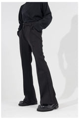 Men's Slim Striped Flared Casual Pants
