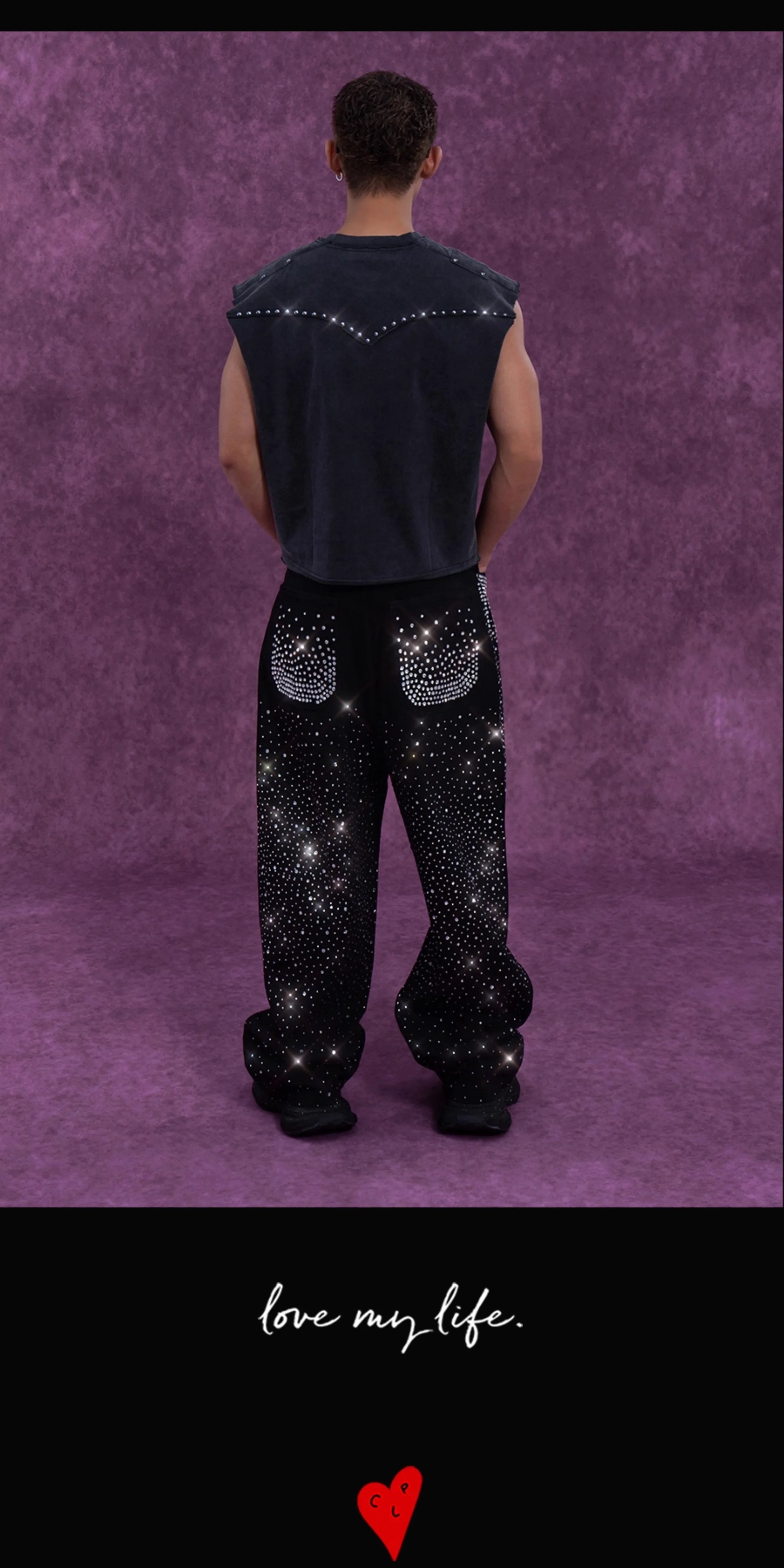 Men's Gray Rivet Print Tank Tops
