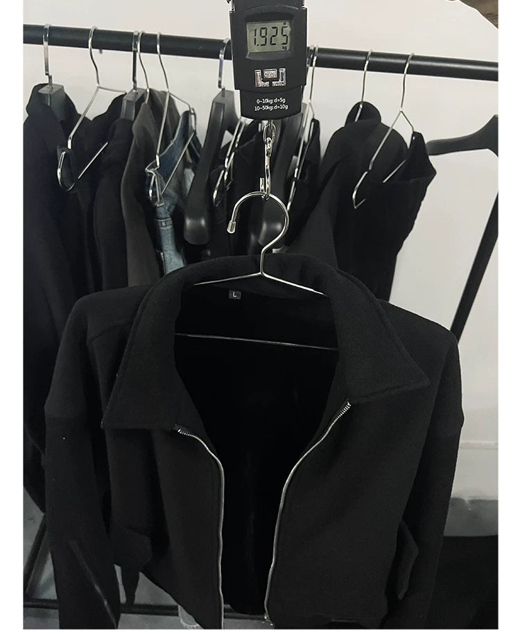 Men's Double Zipper Wool Jacket