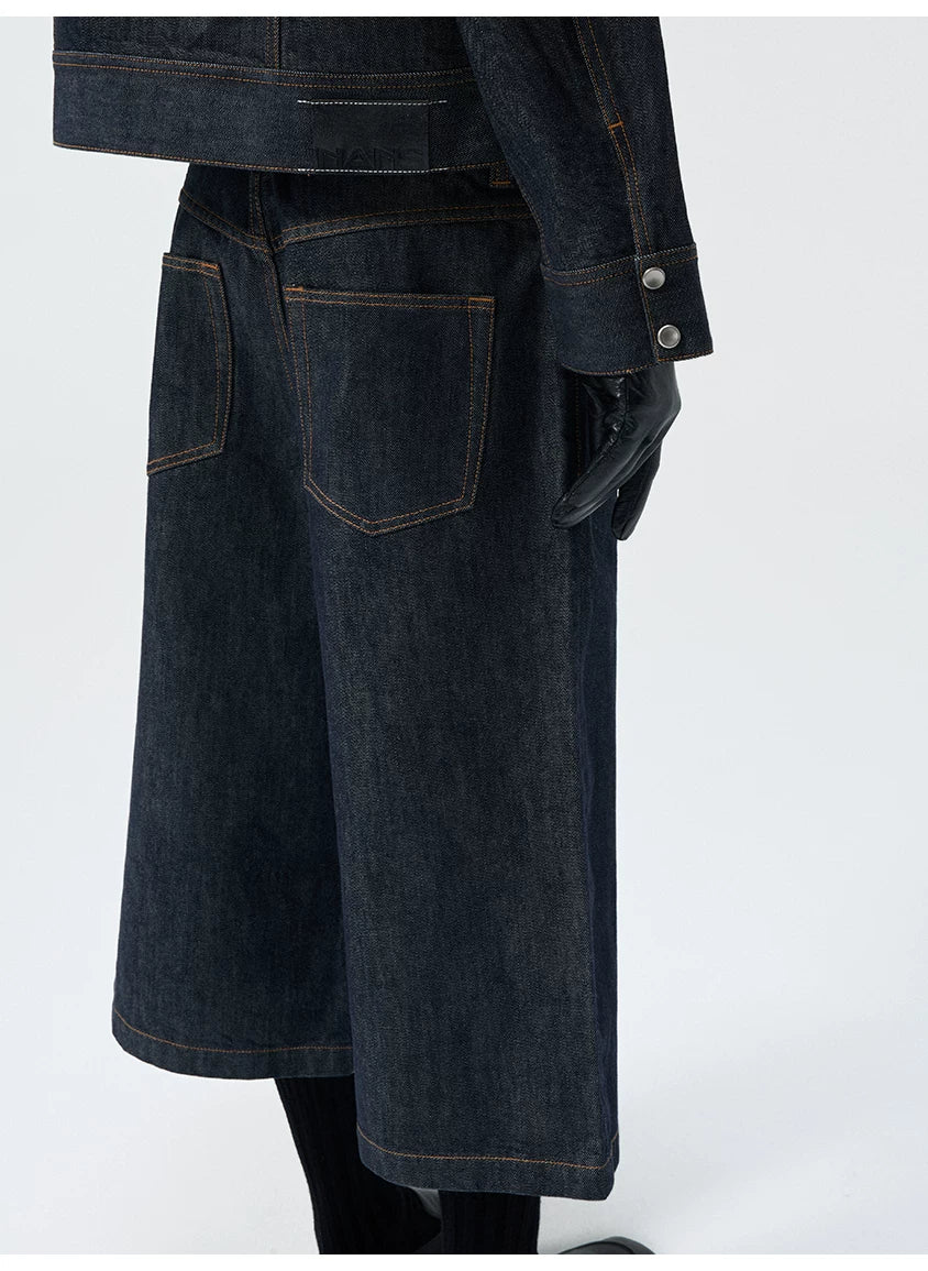 14 Oz Color-Stable Raw Denim Shorts