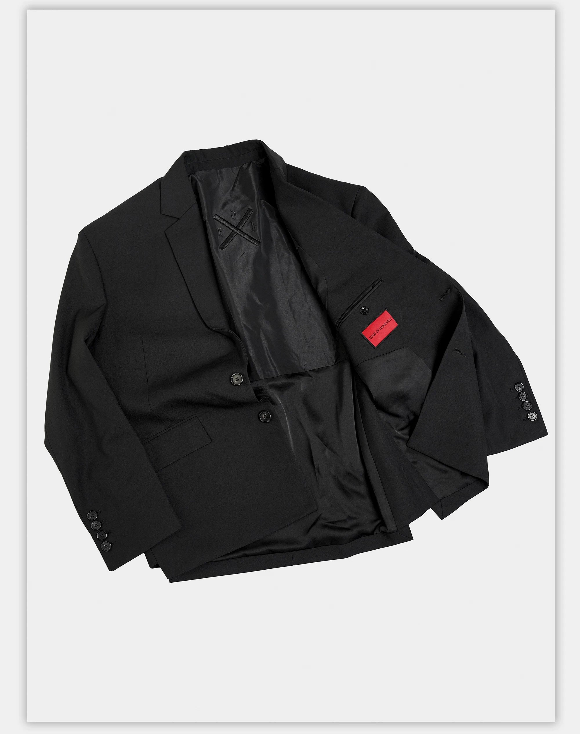 Structured Wool Blazer with Slits