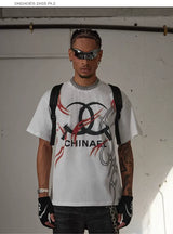 Vintage Parody Print Cropped Crew Tee