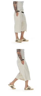 Cropped Terry Bermuda Pants