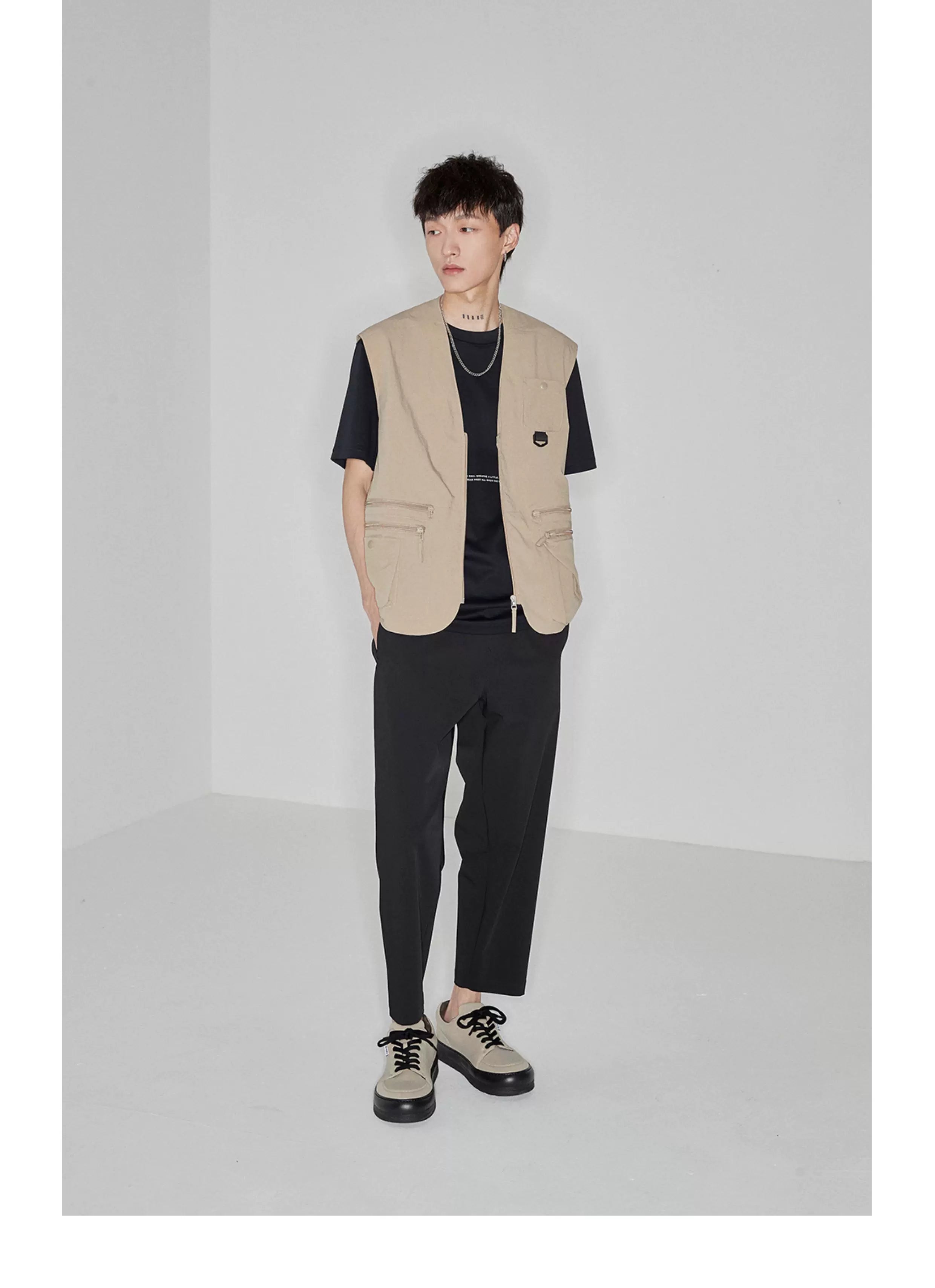 Drapey Stretchy Elastic Waist Cropped Pants