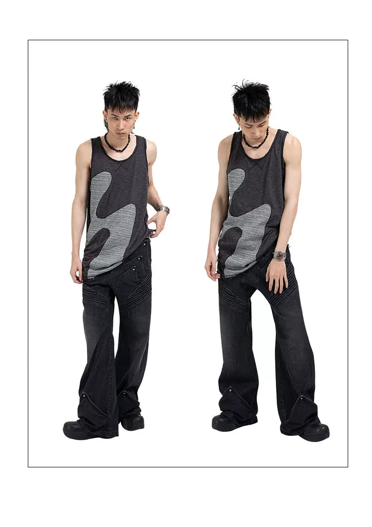 Men's Punk Cotton Sleeveless Vest