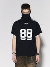 Striped Patchwork 88 Print Football Tee
