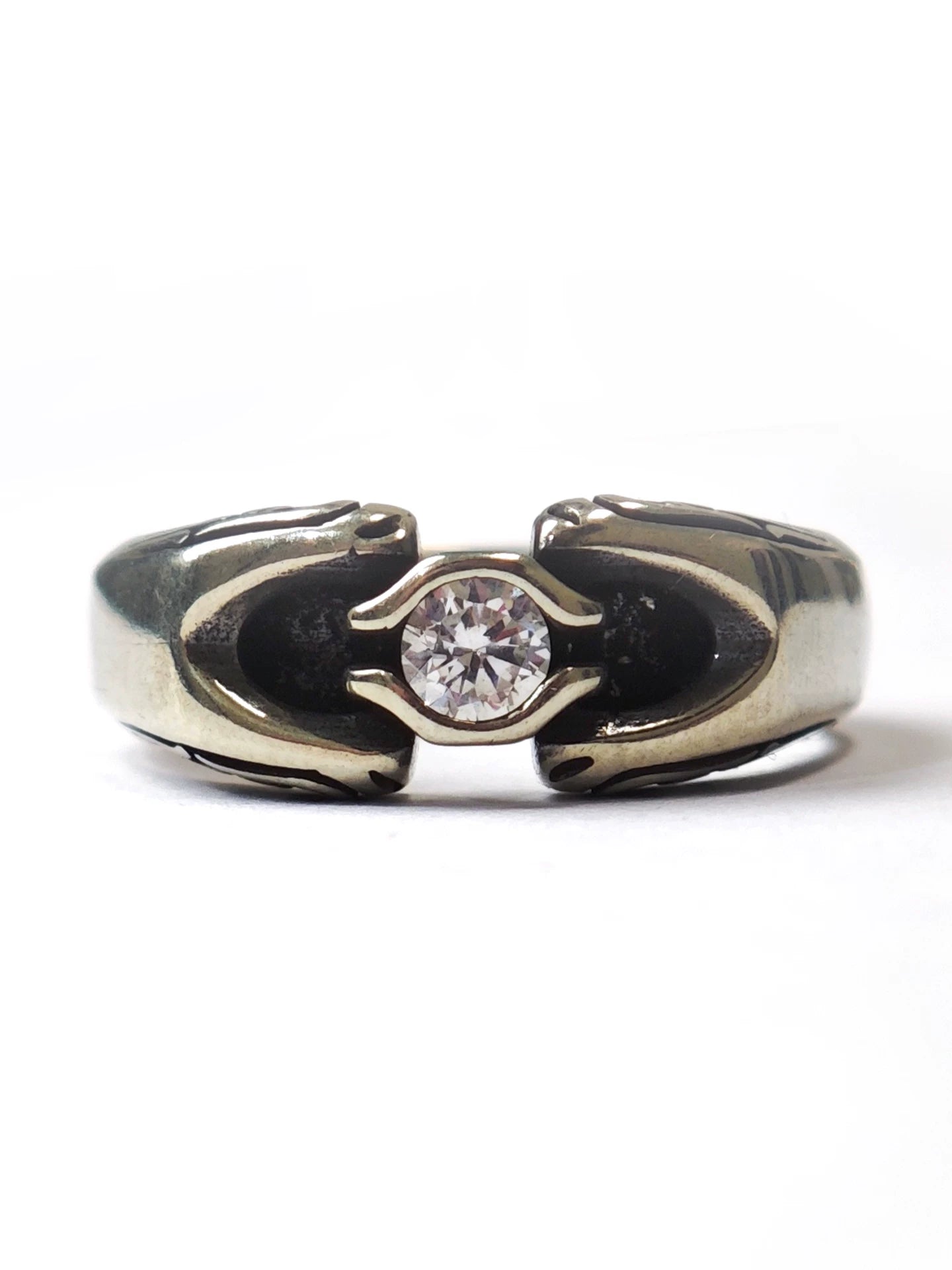 Handmade Distressed Gothic Honeysuckle Ring