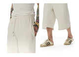Cropped Terry Bermuda Pants