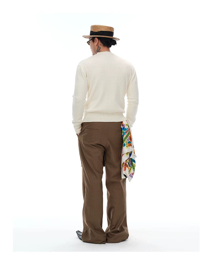 Solid Merino Wool Slim Cardigan