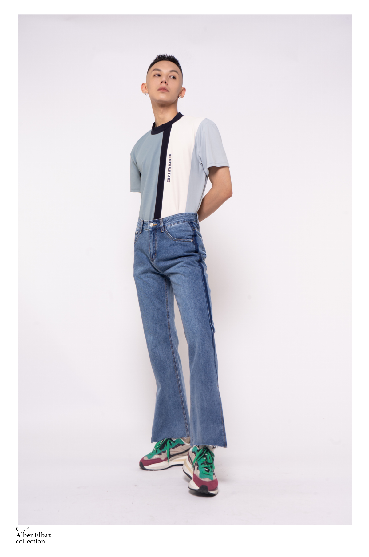 Men's Loose Half High Collar Tee