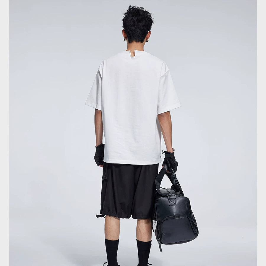 Casual Three Color Pocket Drawstring Shorts