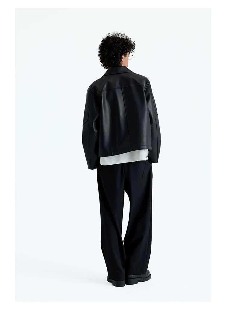 Short Zip Sheepskin Jacket