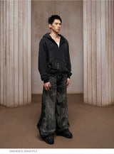 American Washed Rhinestone Straight Leg Jeans