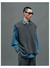 Washed Blue Oversized Embroidered Denim Shirt