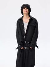 Wool Blend Quilted Short Jacket