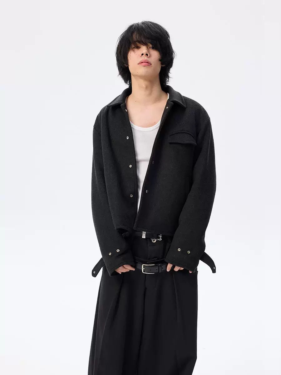 Wool Blend Quilted Short Jacket