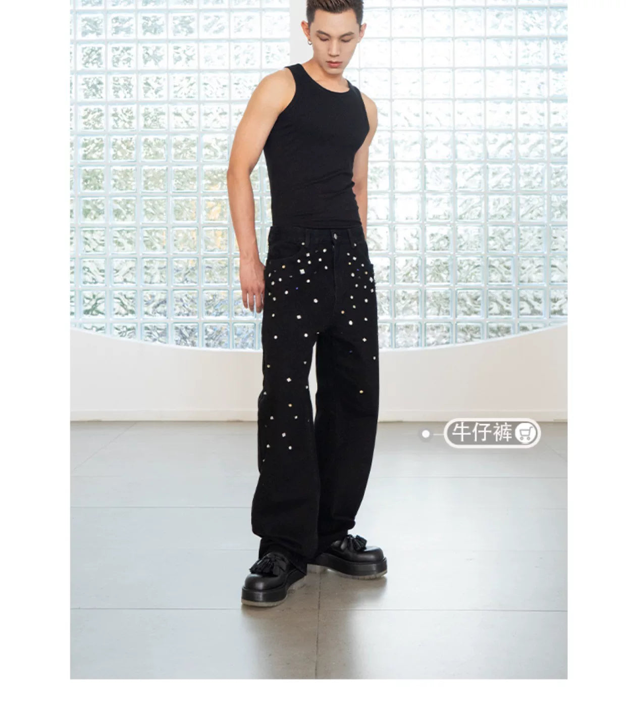 Y2K Black Devil Wings Slim Tank